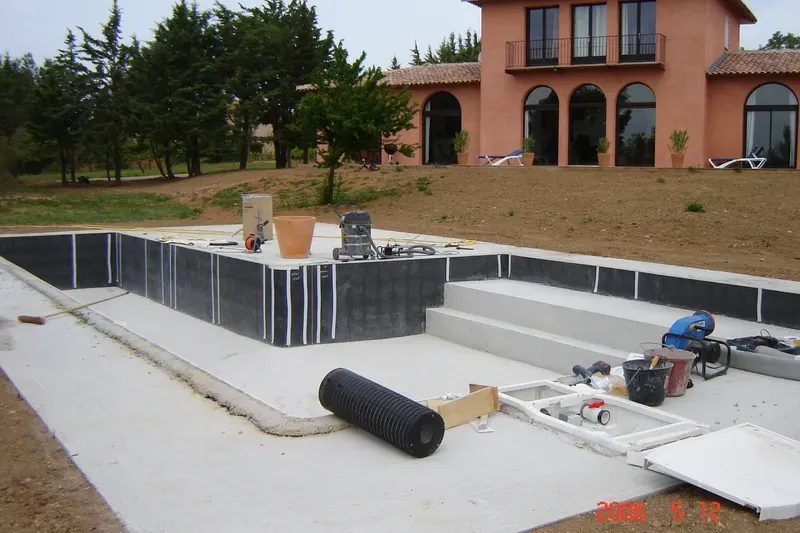 Installation de PVC armé et liner