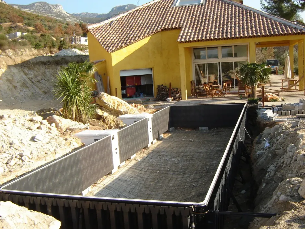 Installation de PVC armé et liner