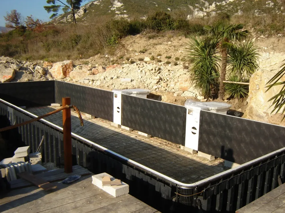 Installation de PVC armé et liner